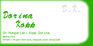 dorina kopp business card